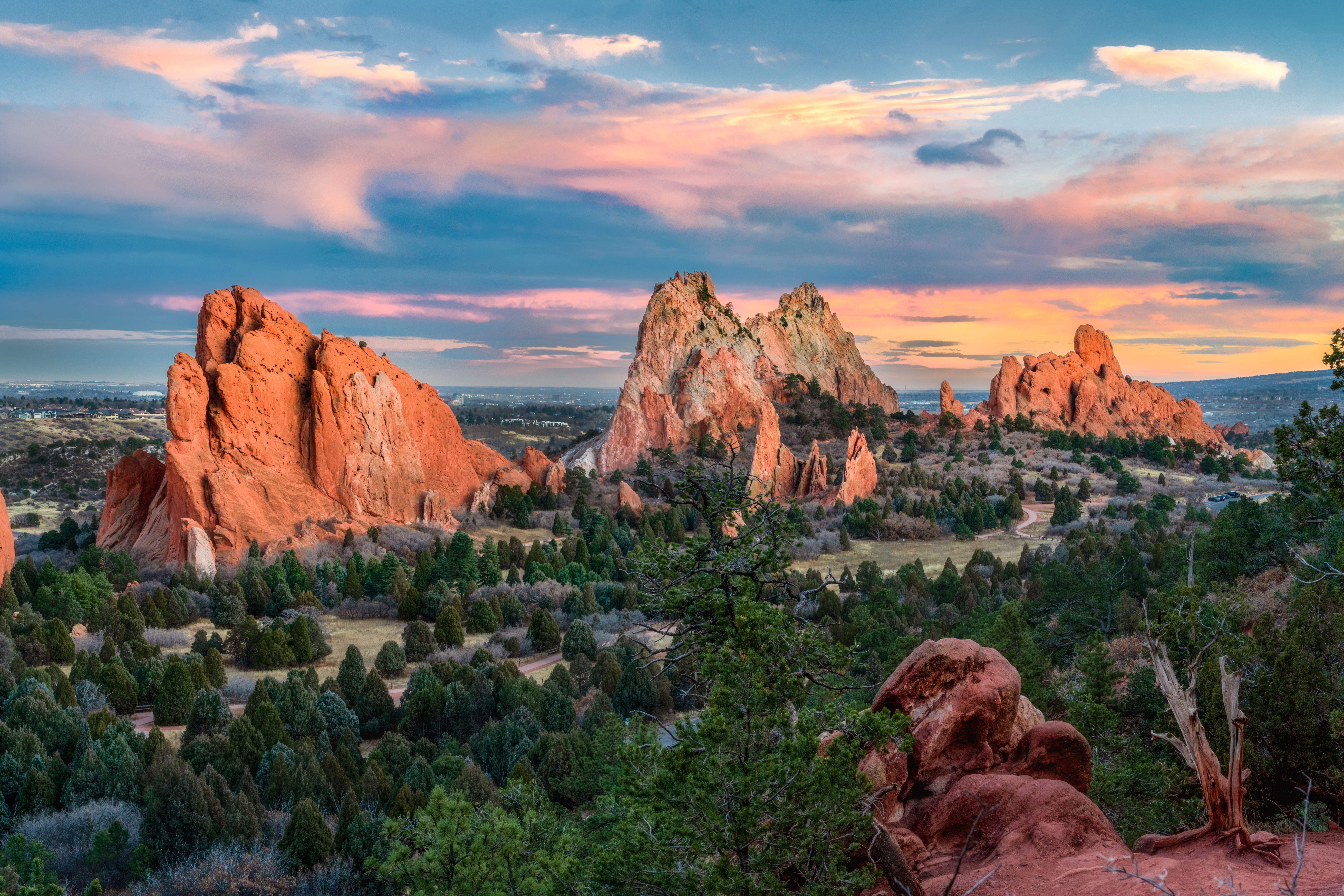 Garden of the Gods sunset.